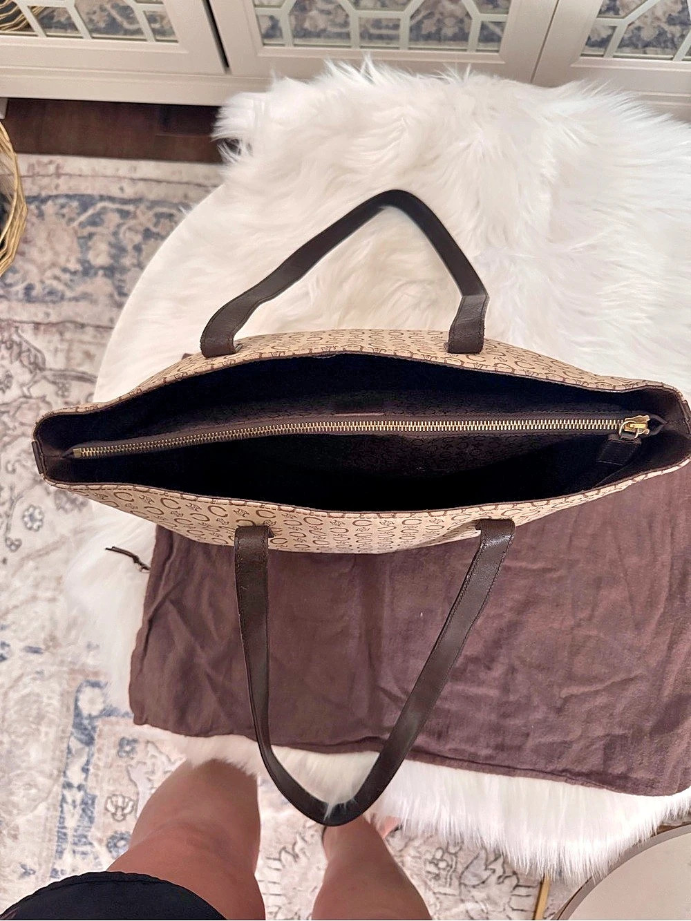Celine Vintage Macadam Canvas Tote Bag - Picture 7 of 16